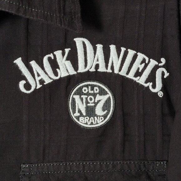 Jack Daniels Mens Black Western Embroidered Long Sleeve Pearl Snap Shirt Medium - Picture 6 of 9